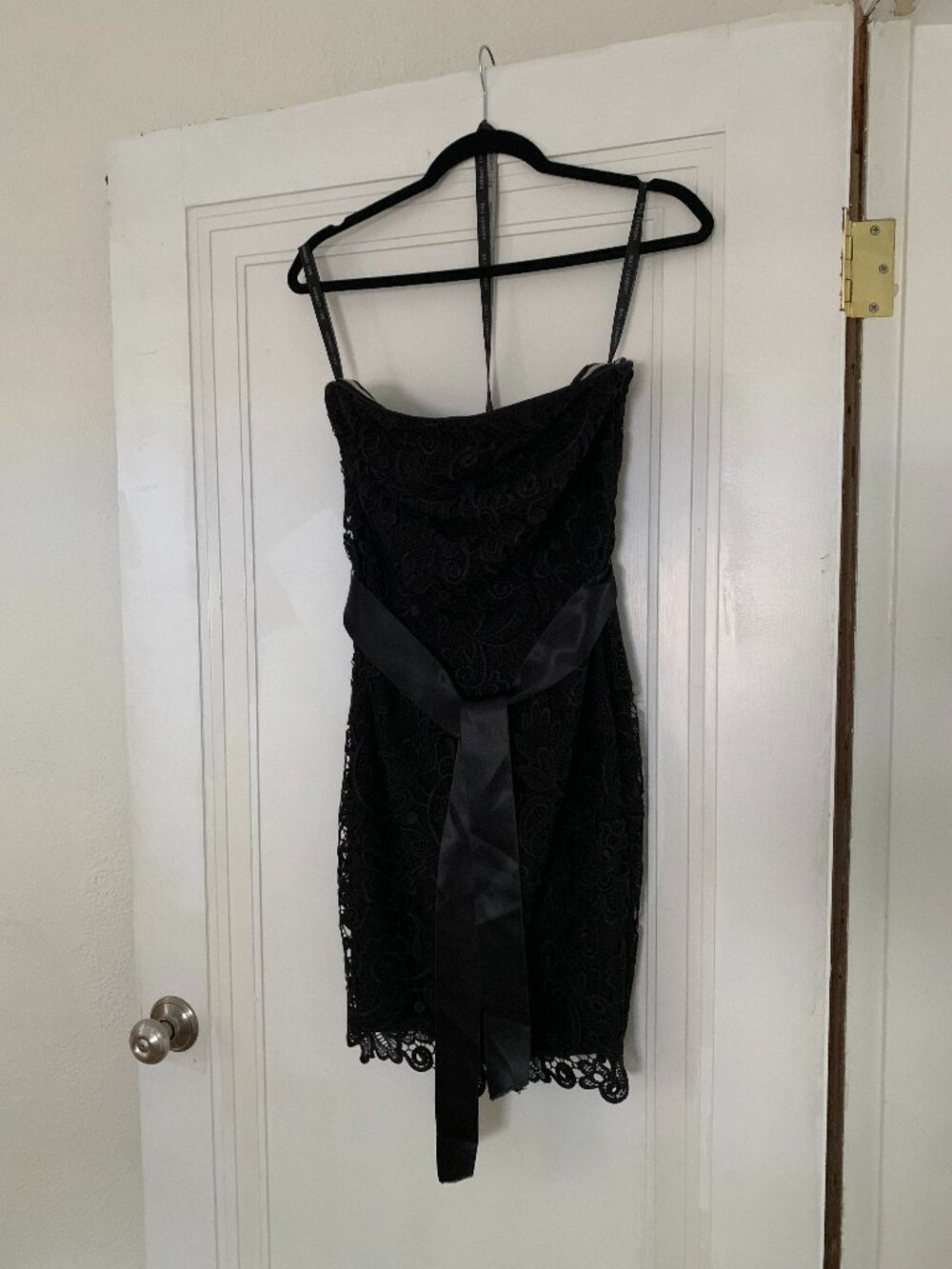Bill Levkoff Black Lace Short Formal/Bridesmaid Dress-BLK